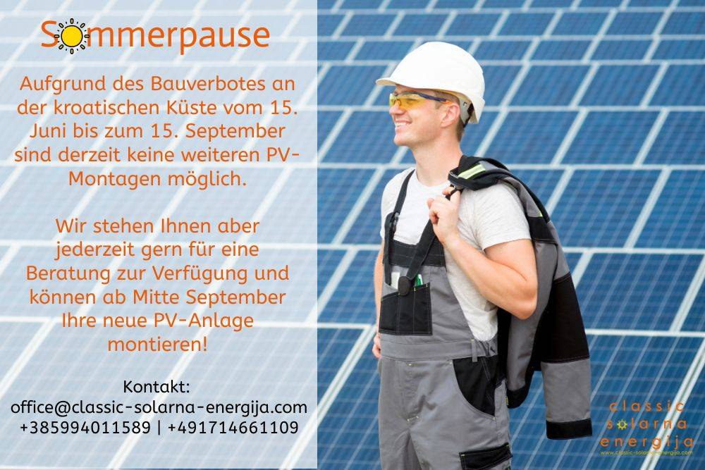 bild arbeiter in sommerpause